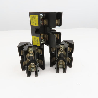 Buss JP60030-3PR 30A 600V Class J Pyramid Fuse Block Lot Of 3