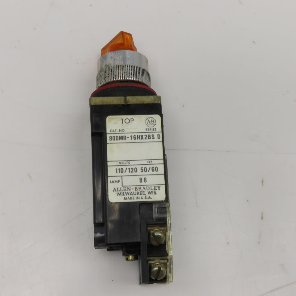 Allen Bradley 800MR-16HX2BS 120V 50/60Hz Illuminated 2 Position Selector Switch