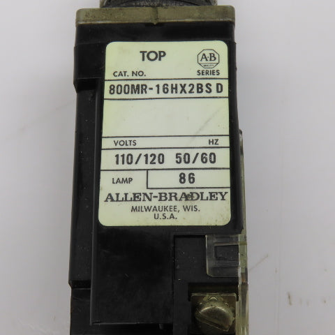 Allen Bradley 800MR-16HX2BS 120V 50/60Hz 2 Position Selector Switch