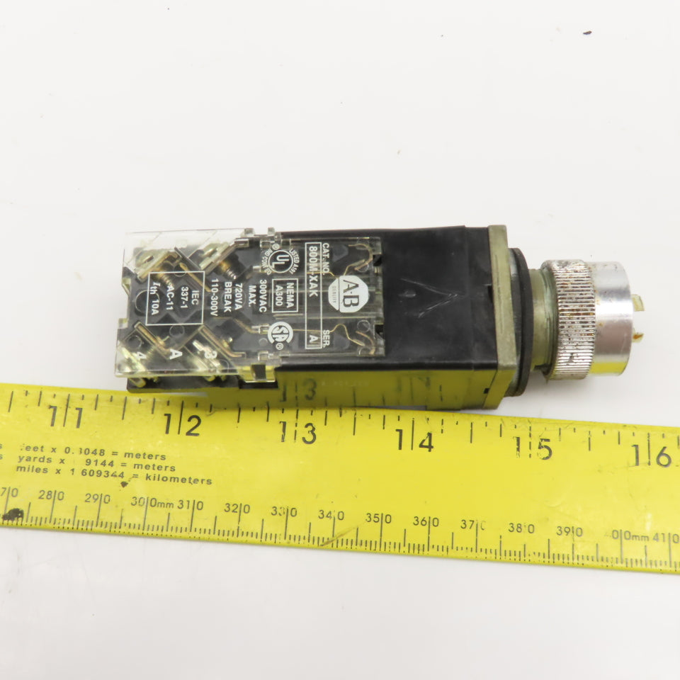 Allen Bradley 800MR-16HX2BS 120V 50/60Hz 2 Position Selector Switch