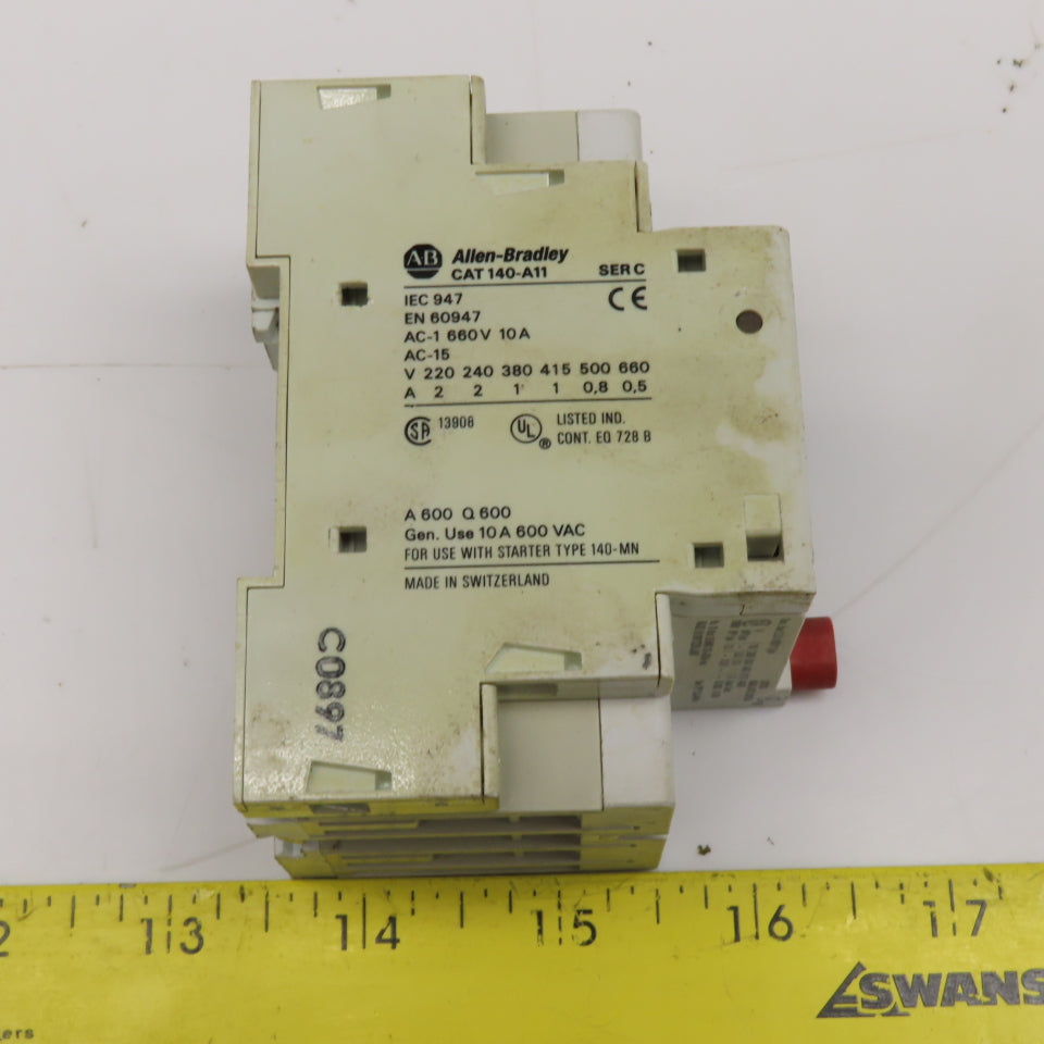 Allen Bradley 140-MN-0250 Manual Motor Starter 600V 3Ph 1.6-2.5A Trip