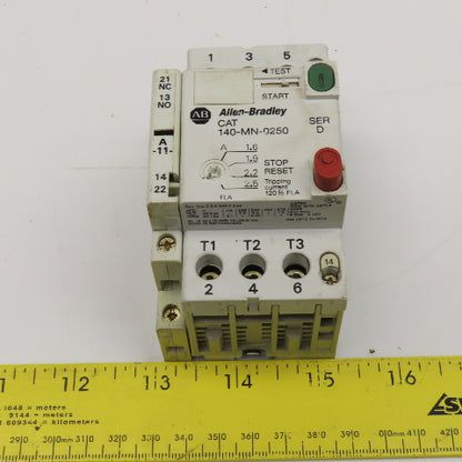 Allen Bradley 140-MN-0250 Manual Motor Starter 600V 3Ph 1.6-2.5A Trip