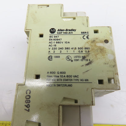 Allen Bradley 140-MN-0100 Manual Motor Starter 600V 3Ph 0.63-1.0A Trip Lot Of 3