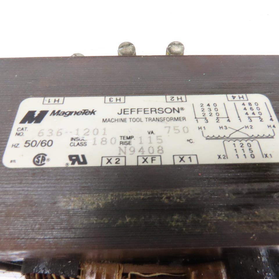 Magnetek 636-1201 Transformer 220-480V Pri 50/60Hz 750VA 110/120V Sec