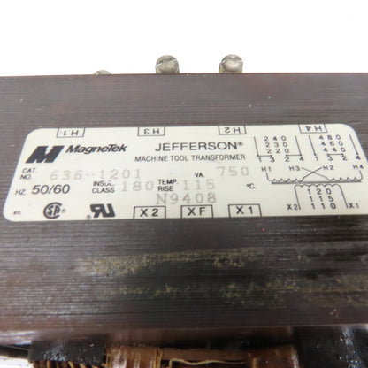 Magnetek 636-1201 Transformer 220-480V Pri 50/60Hz 750VA 110/120V Sec