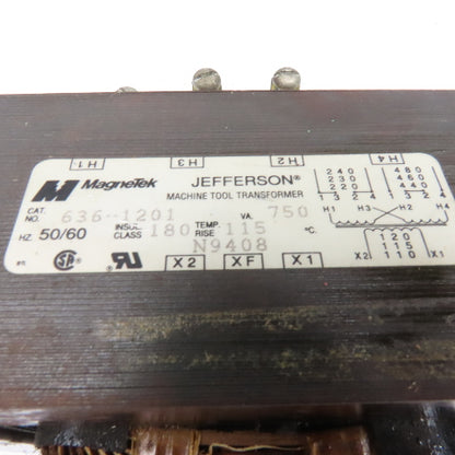 Magnetek 636-1201 Transformer 220-480V Pri 50/60Hz 750VA 110/120V Sec