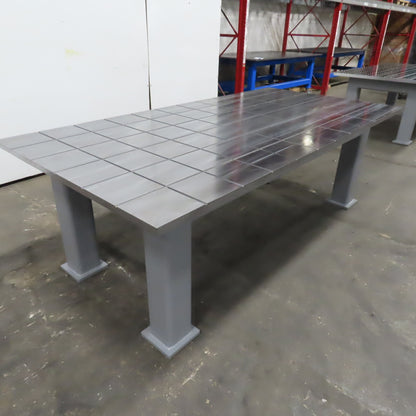 NEW 48" x 97" 1-1/2" T Steel 8" x 8" Slot Grid Fixture Jig Setup Welding Table