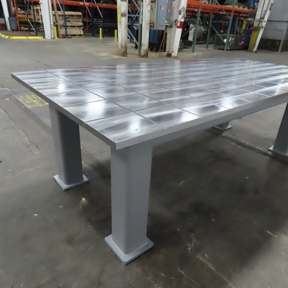 NEW 48" x 97" 1-1/2" T Steel 8" x 8" Slot Grid Fixture Jig Setup Welding Table