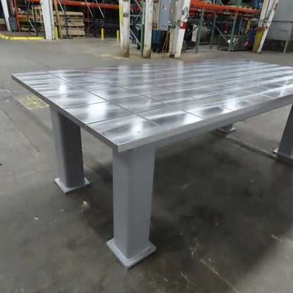 NEW 48" x 97" 1-1/2" T Steel 8" x 8" Slot Grid Fixture Jig Setup Welding Table