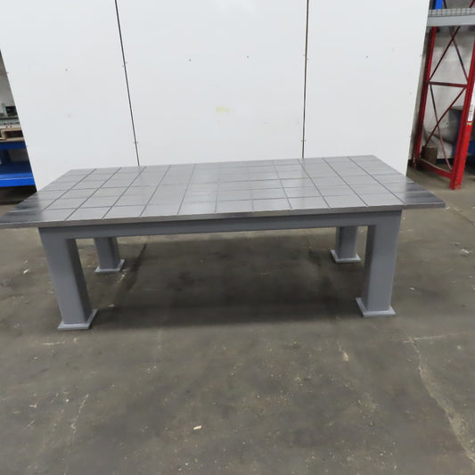 NEW 48" x 97" 1-1/2" T Steel 8" x 8" Slot Grid Fixture Jig Setup Welding Table