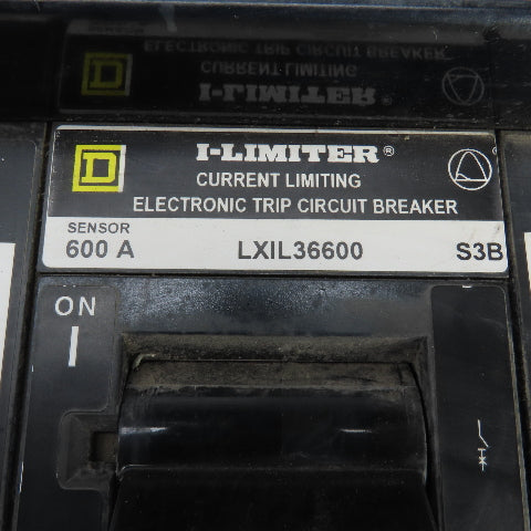 Square D LXIL36600 600A 600V Current Limiting Circuit Breaker W/MicroLogic Trip