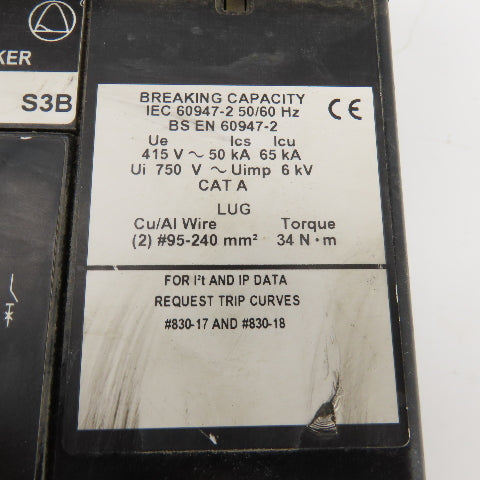 Square D LXIL36600 600A 600V Current Limiting Circuit Breaker W/MicroLogic Trip