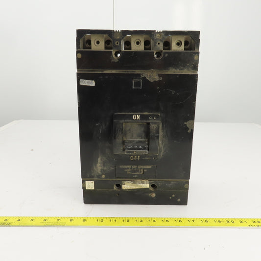 Square D 600A 600V Molded Case Current Limiting Circuit Breaker 3 Pole