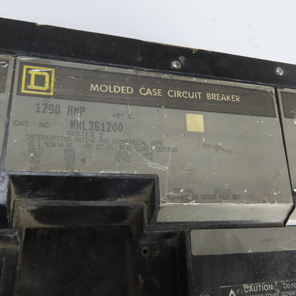 Square D NHL361200 Ser 1 1200A 600V Molded Case Circuit Breaker 3 Pole