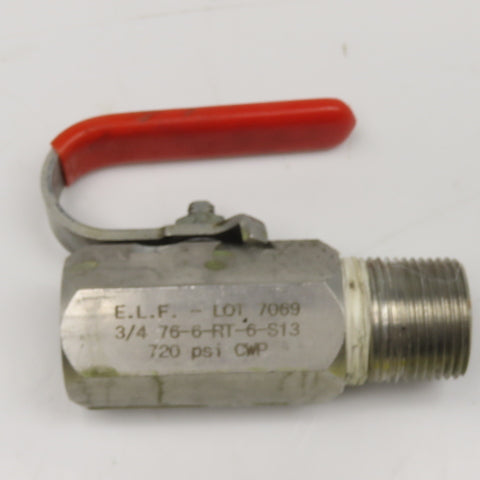 Gemini 3/4 76-6-RT-6-S13 3/4 NPT Male x Female Stainless Steel Ball Valve 720PSI