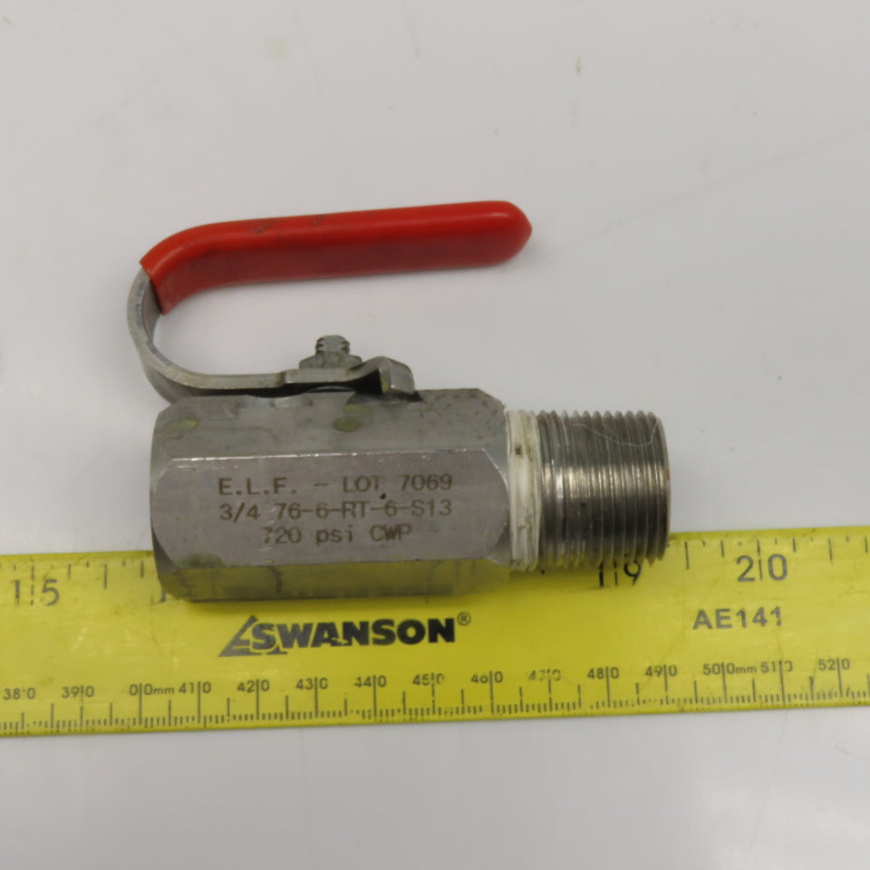 Gemini 3/4 76-6-RT-6-S13 3/4 NPT Male x Female Stainless Steel Ball Valve 720PSI