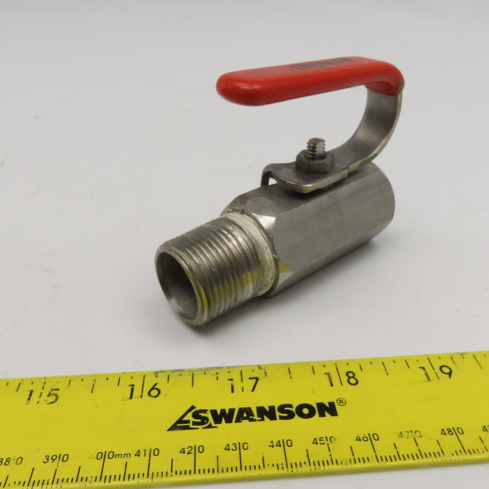 Gemini 3/4 76-6-RT-6-S13 3/4 NPT Male x Female Stainless Steel Ball Valve 720PSI