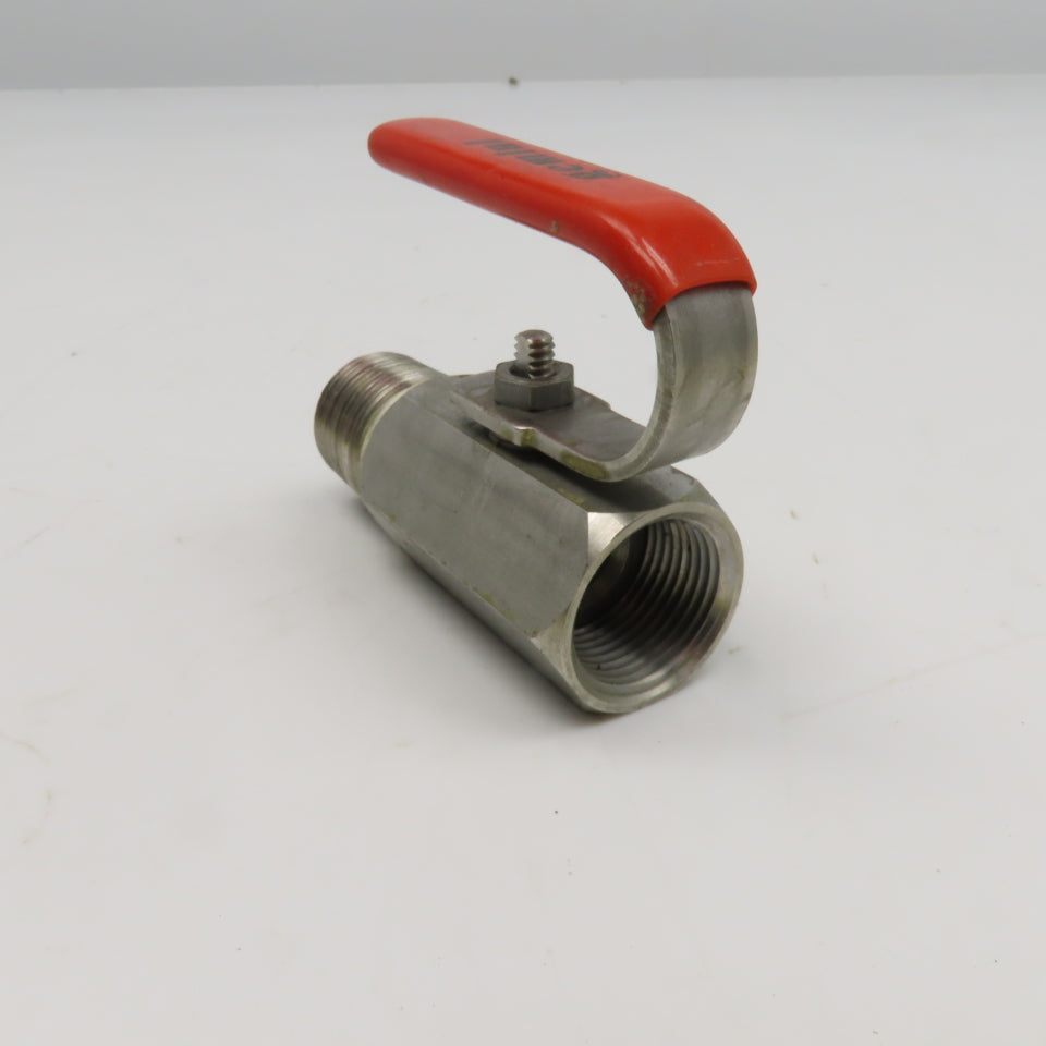Gemini 3/4 76-6-RT-6-S13 3/4 NPT Male x Female Stainless Steel Ball Valve 720PSI