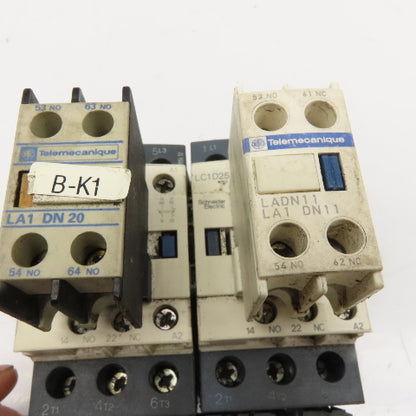 Telemecanique LC1D25 Contactor Starter W/ Auxiliary 3NO/1NC 600V 25Hp 120V Coil