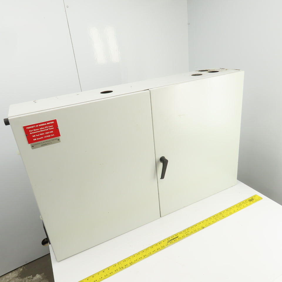 Rittal 30" x 47" x 9" Double Door Electrical Enclosure W/Backplate & Fan