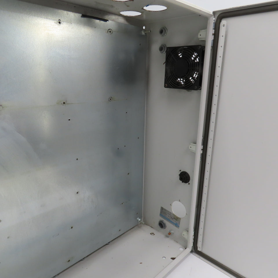 Rittal 30" x 47" x 9" Double Door Electrical Enclosure W/Backplate & Fan