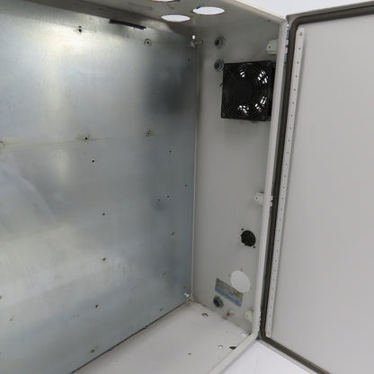 Rittal 30" x 47" x 9" Double Door Electrical Enclosure W/Backplate & Fan