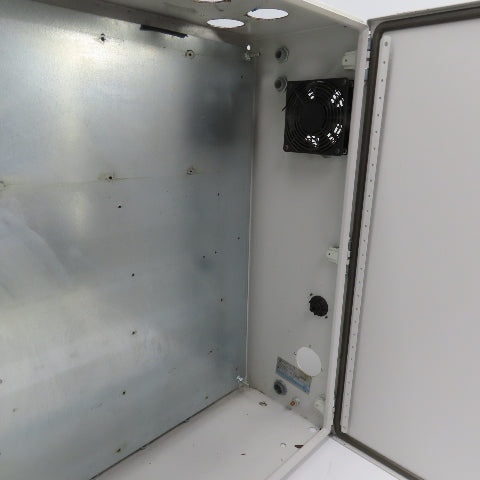 Rittal 30" x 47" x 9" Double Door Electrical Enclosure W/Backplate & Fan