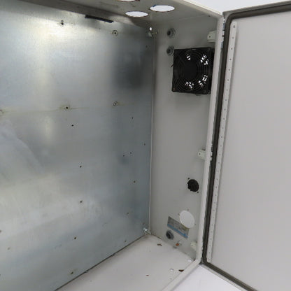 Rittal 30" x 47" x 9" Double Door Electrical Enclosure W/Backplate & Fan