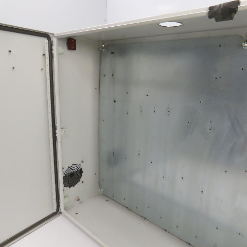 Rittal 30" x 47" x 9" Double Door Electrical Enclosure W/Backplate & Fan