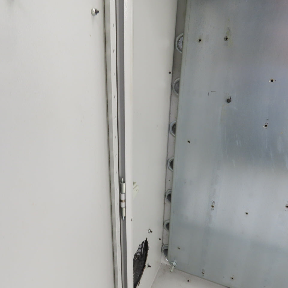 Rittal 30" x 47" x 9" Double Door Electrical Enclosure W/Backplate & Fan