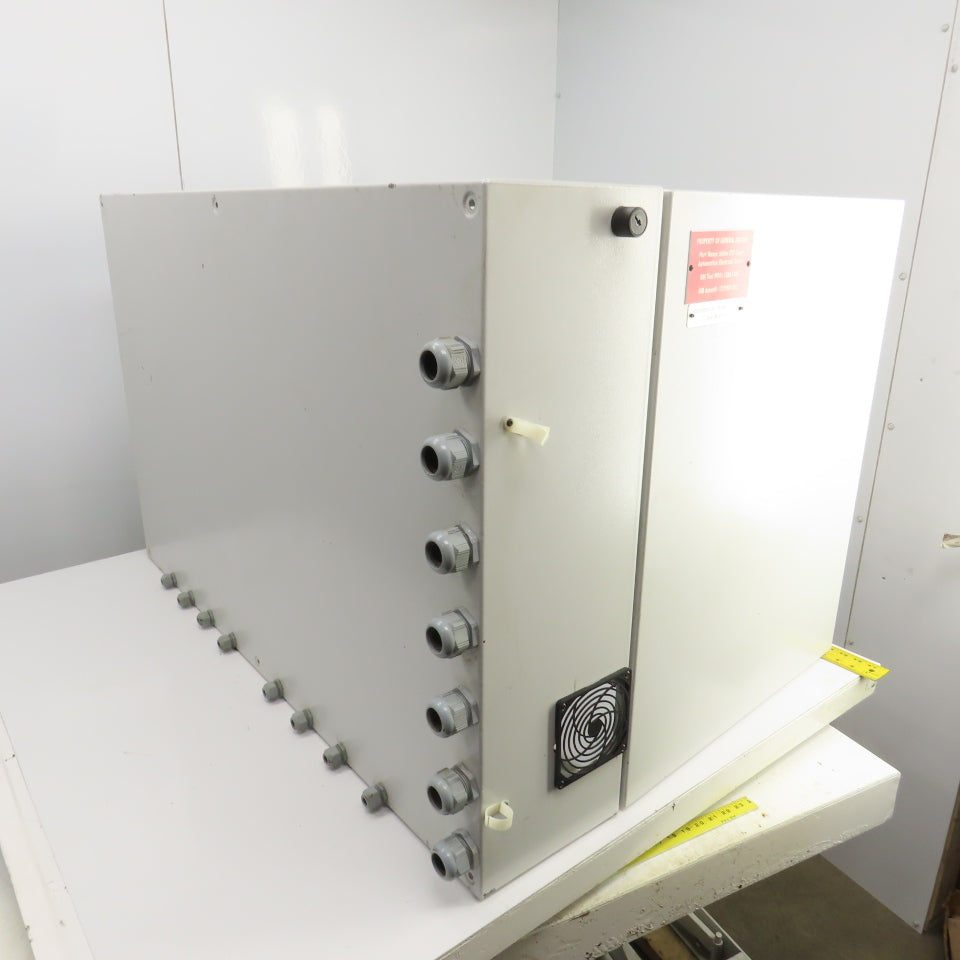 Rittal 30" x 47" x 9" Double Door Electrical Enclosure W/Backplate & Fan