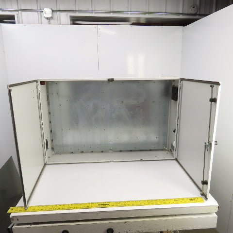 Rittal 30" x 47" x 9" Double Door Electrical Enclosure W/Backplate & Fan