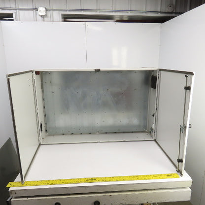 Rittal 30" x 47" x 9" Double Door Electrical Enclosure W/Backplate & Fan