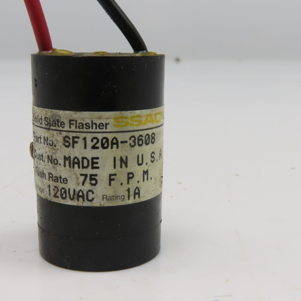 SSAC SF120A-3608 120VAC Solid State Flasher 75 FPM