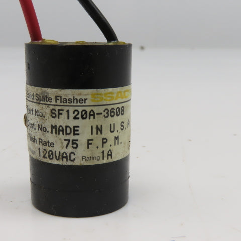 SSAC SF120A-3608 120VAC Solid State Flasher 75 FPM