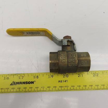 Cooper Smith 172 8155IL 3/4" NPT Brass Ball Valve Lot Of 3