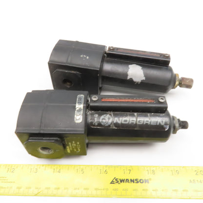 Norgren F73G-2AN-AD3 1/4" Compressed Air Filter Assembly Lot Of 2