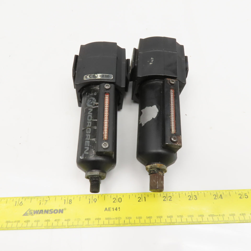Norgren F73G-2AN-AD3 1/4" Compressed Air Filter Assembly Lot Of 2