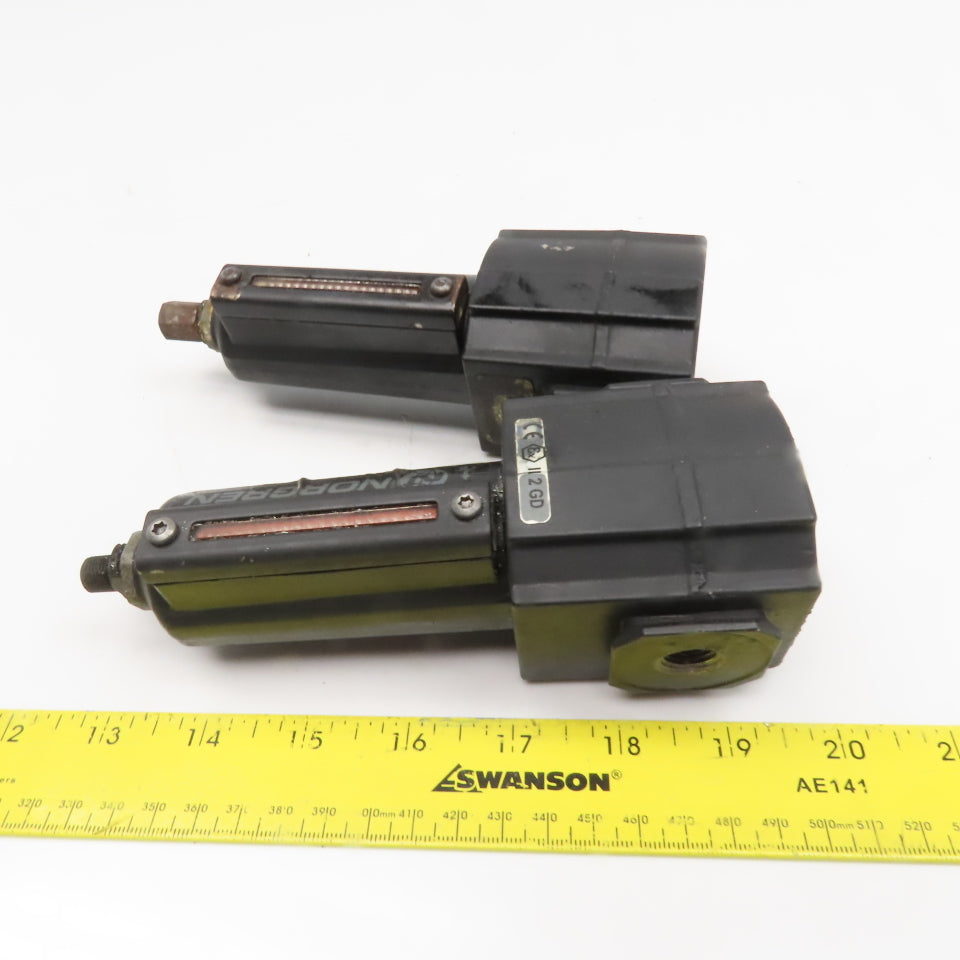 Norgren F73G-2AN-AD3 1/4" Compressed Air Filter Assembly Lot Of 2