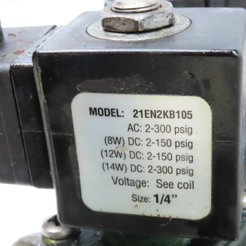21EN2KB105 4 Port Solenoid Auto Drain Manifold Assembly 1/4" NPT 120V