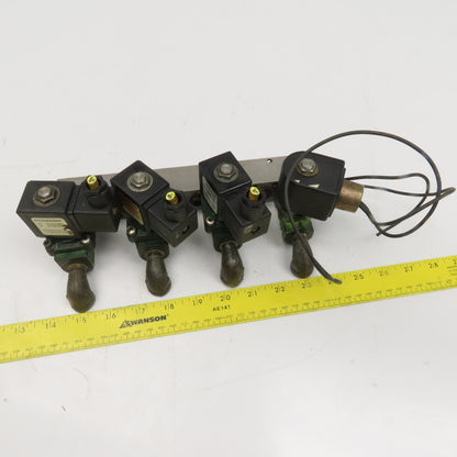 21EN2KB105 4 Port Solenoid Auto Drain Manifold Assembly 1/4" NPT 120V