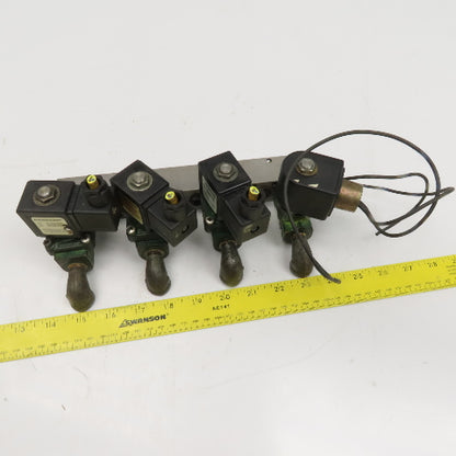 21EN2KB105 4 Port Solenoid Auto Drain Manifold Assembly 1/4" NPT 120V