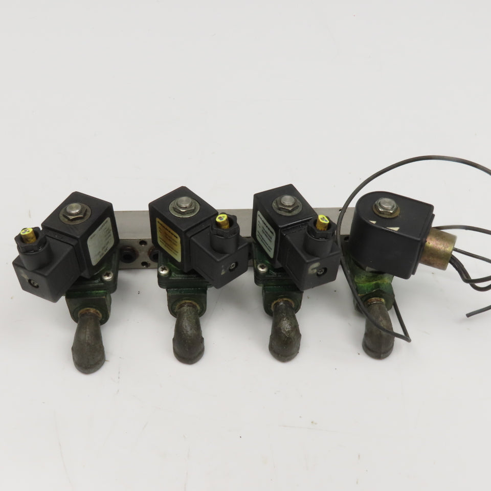 21EN2KB105 4 Port Solenoid Auto Drain Manifold Assembly 1/4" NPT 120V
