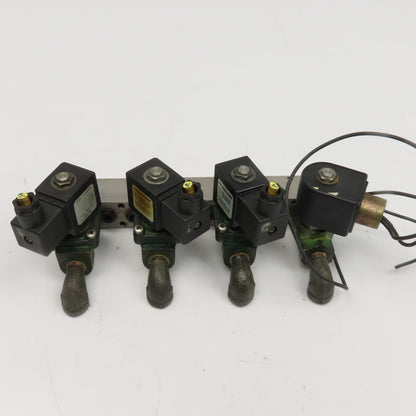 21EN2KB105 4 Port Solenoid Auto Drain Manifold Assembly 1/4" NPT 120V