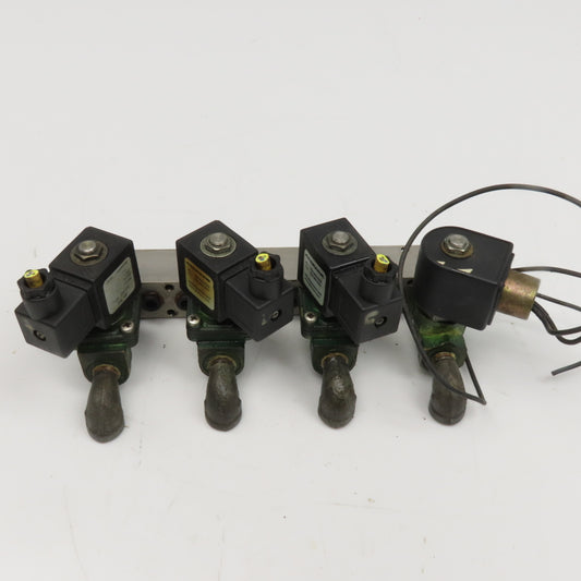21EN2KB105 4 Port Solenoid Auto Drain Manifold Assembly 1/4" NPT 120V