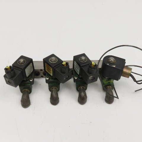 21EN2KB105 4 Port Solenoid Auto Drain Manifold Assembly 1/4" NPT 120V
