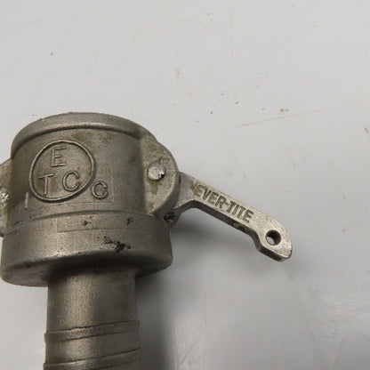 Ever-Tite 1" Hose Barb Quick Connect Cam Lock Hose Fitting 316 Stainless Steel