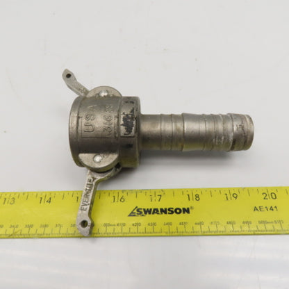 Ever-Tite 1" Hose Barb Quick Connect Cam Lock Hose Fitting 316 Stainless Steel