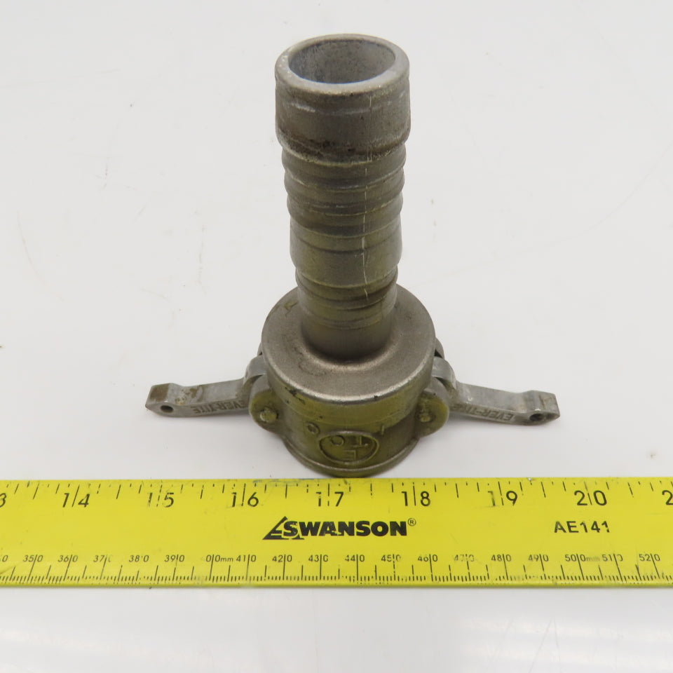 Ever-Tite 1" Hose Barb Quick Connect Cam Lock Hose Fitting 316 Stainless Steel