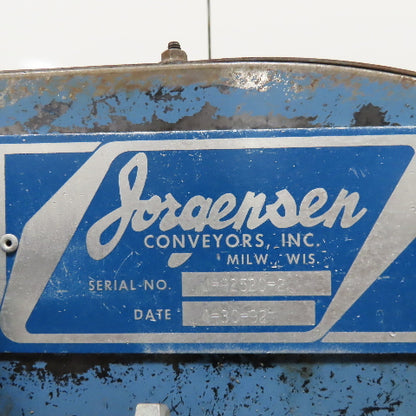 Jorgensen Incline Chip Conveyor Coolant Filtration 1/3Hp 7 x42" Intake 5FPM 3Ph